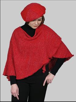 Red wrap and beret